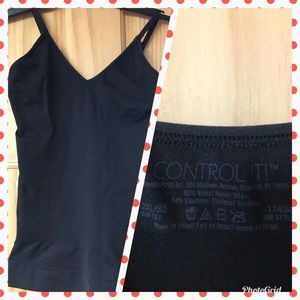 Control Top Tank Black Size 2XL